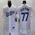 Nike Los Angeles Dodgers #77 Peso Pluma white Flexbase Authentic Collection Jersey