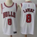 Nike NBA Chicago Bulls #8 Zach Lavine White NBA Basketball Jersey