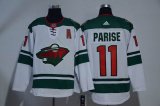 Adidas Minnesota Wild #11 Zach Parise white NHL Jersey A patch