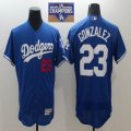 Los Angeles Dodgers Adrian Gonzalez 23# blue Flexbase Authentic Collection Jersey 2020 Dodger World Series Champions