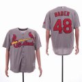 St Louis Cardinals #48 Harrison Bader gray throwback mlb Jersey