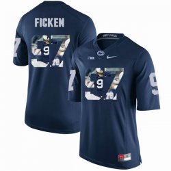 Custom Penn State #97 Sam Ficken blue fashion college football jersey