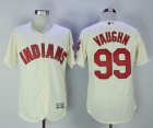 Cleveland Indians #99 Ricky Vaughn beige Flexbase Authentic Collection Jersey