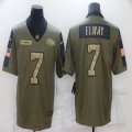 Nike Denver Broncos #7 John Elway Green 2021 Salute to Service Limited Jersey 01