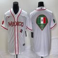 2023 World Cup Mexico blank white majestic baseball jerseys 16