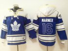 2017 Mitch Marner #16 Toronto Maple Leafs Blue beige ice hockey Hooded Sweatshirt