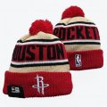 2024 Houston Rockets red beige black NBA Sports Cuffed Knit Hats