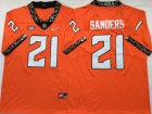 Oklahoma State Cowboys #21 Barry Sanders orange college football Limited Jersey