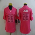 Women Oakland Raiders #28 Josh Jacobs pink Nike Color Rush Limited Jersey -BD