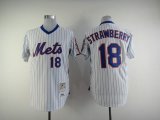 New York Mets STRAWBERRY 18 white stripe MLB jersey