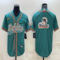 Nike Miami Dolphins blank green baseball jerseys Joint name-BD 01