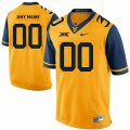 Custom West Virginia Mountaineers yellow college football jersey