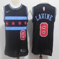 Nike Chicago Bulls #8 Zach LaVine black basketball Jersey-S8