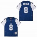 Dallas Cowboys 8 Aikman Blue Throwback nfl Jerseys