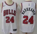 Chicago Bulls #24 Lauri Markkanen white Nike nba basketball jersey-S8