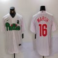 Nike Philadelphia Phillies #16 Brandon Marsh white majestic baseball jerseys Joint name-BD 01