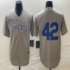 Nike Chicago Cubs #42 gray majestic MLB baseball jerseys