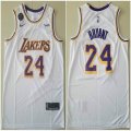 Los Angeles Lakers #24 Kobe Bryant white nba basketball jersey Commemorative Edition