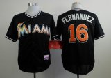 Florida Marlins #16 Jose Fernandez black MLB baseball Jerseys