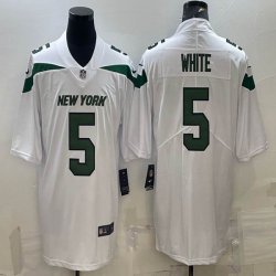 Nike New York Jets #5 Mike White white Color Rush Limited Jersey-BD