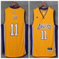 Los Angeles Lakers #11 Yi Jianlian Yellow Stitched NBA Jersey