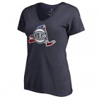 Women's New York Knicks Fanatics Branded Navy Plus Size Banner State V-Neck T-Shirt