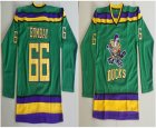 Anaheim Ducks #66 Gordon Bombay green Movie Hockey Jersey