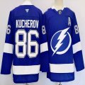 Tampa Bay Lightning #86 Nikita Kucherov blue hockey jerseys-pd