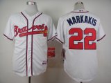 2015 Atlanta Braves #22 Jose Abreu white mlb baseball jersey