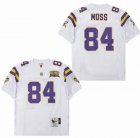 Minnesota Vikings #84 Randy Moss white throwback NFL jerseys -SG