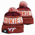 2024 Virginia Tech Hokies red white orange NCAA Sport Cuffed Knit Hats