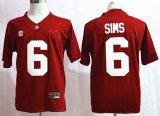 2015 Nike Alabama Crimson Tide #6 Sims College Football Playoff Sugar Bowl Special Event Jersey - Red