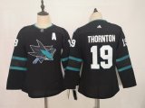 Youth Adidas San Jose Sharks #19 Joe Thornton black Ice Hockey jersey