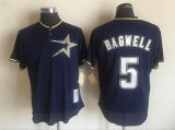 Houston Astros #5 Bagwell blue throwback baseball jersey