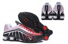 Men Nike Shox R4 black white red shoes