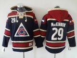 Colorado Avalanche Nathan Mackinnon 29# red dark blue Ice Hockey Hooded Sweatshirt