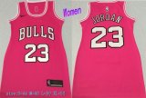 Chicago Bulls #23 Michael Jordan pink NBA Embroidered Women's Skirt-LT