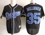 Los Angeles Dodgers #35 Cody Bellinger black majestic baseball Jersey