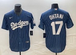 Los Angeles Dodgers #17 Shohei Ohtani Nike blue majestic baseball Jersey Joint name -BD 03