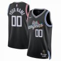 Customized Los Angeles Clippers black basketball jerseys city version