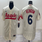 Nike Los Angeles Angels #6 Anthony Rendon beige Flexbase Authentic Collection Jersey