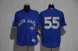 2017 Toronto Blue Jays 55# Josh Johnson blue Flexbase Authentic Collection Jerseys