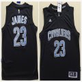 Adidas Cleveland Cavaliers LeBron James #23 Black Fashion nba basketball jersey