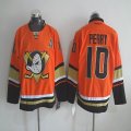 New Anaheim Ducks Corey Perry #10 orange nhl hockey Jersey