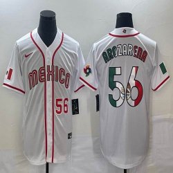 2023 World Cup Mexico #56 Randy Arozarena white green majestic baseball jerseys 15