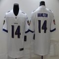 Nike Baltimore Ravens #14 Kyle Hamilton white Color Rush Limited Jersey