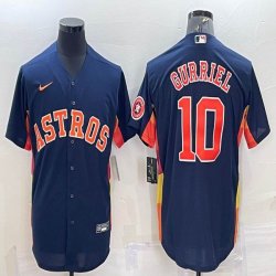 Nike Houston Astros #10 Yuli Gurriel dark blue baseball jerseys -BD 02