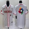 2023 World Cup Mexico blank white majestic baseball jerseys 20