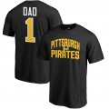 Men's Pittsburgh Pirates Fanatics Branded Black 2018 Father's Day Number 1 Dad T-Shirt