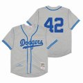 Los Angeles Dodgers#42 Jackie Robinson gray throwback mlb jerseys-SG